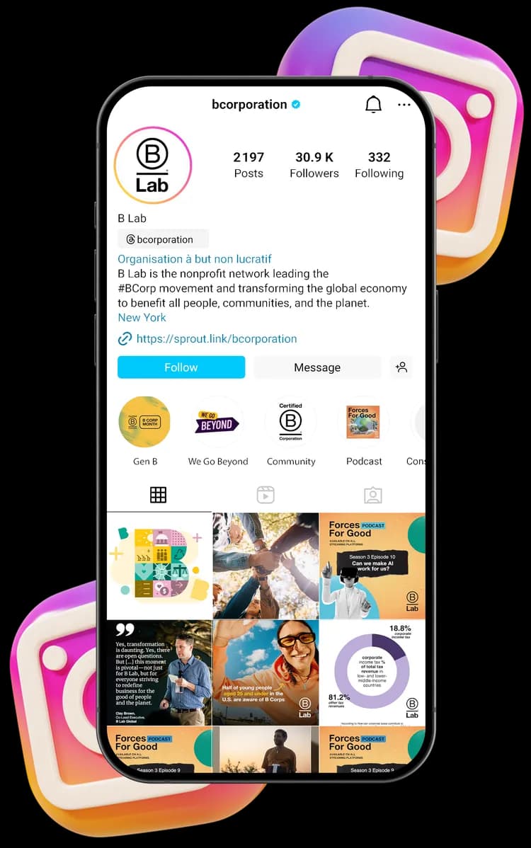 Programme Instagram visuel
